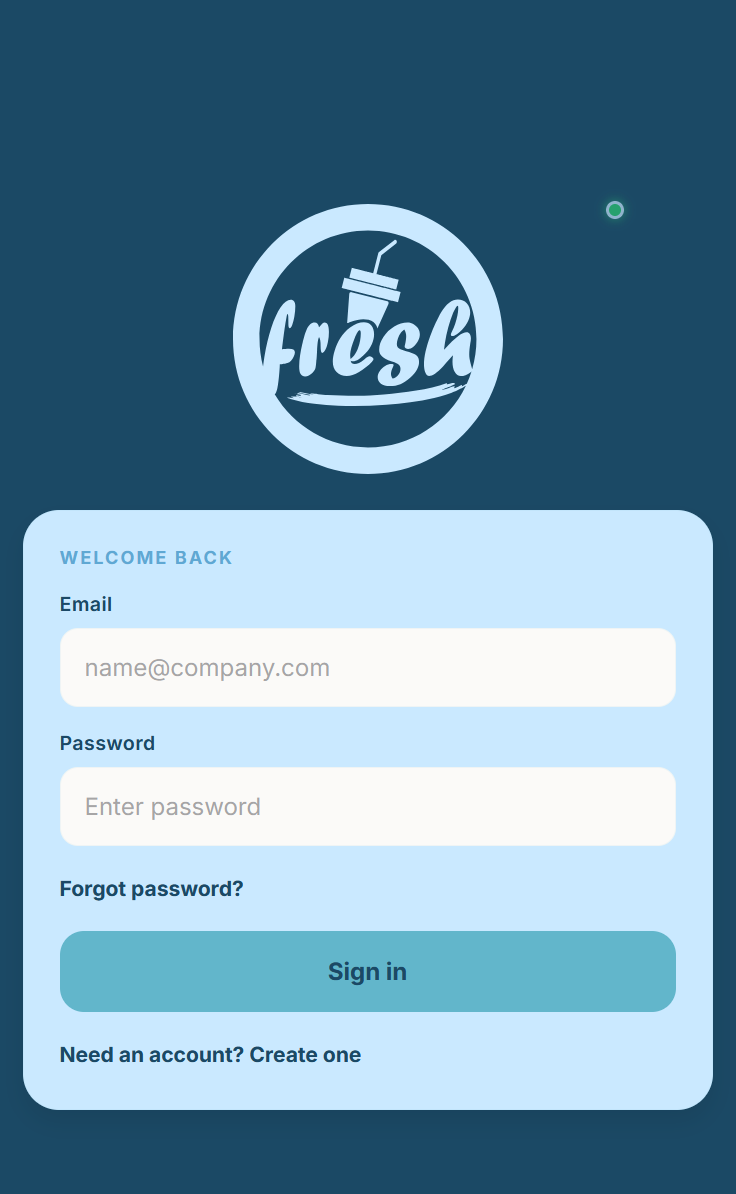 Fresh User App Screenshot